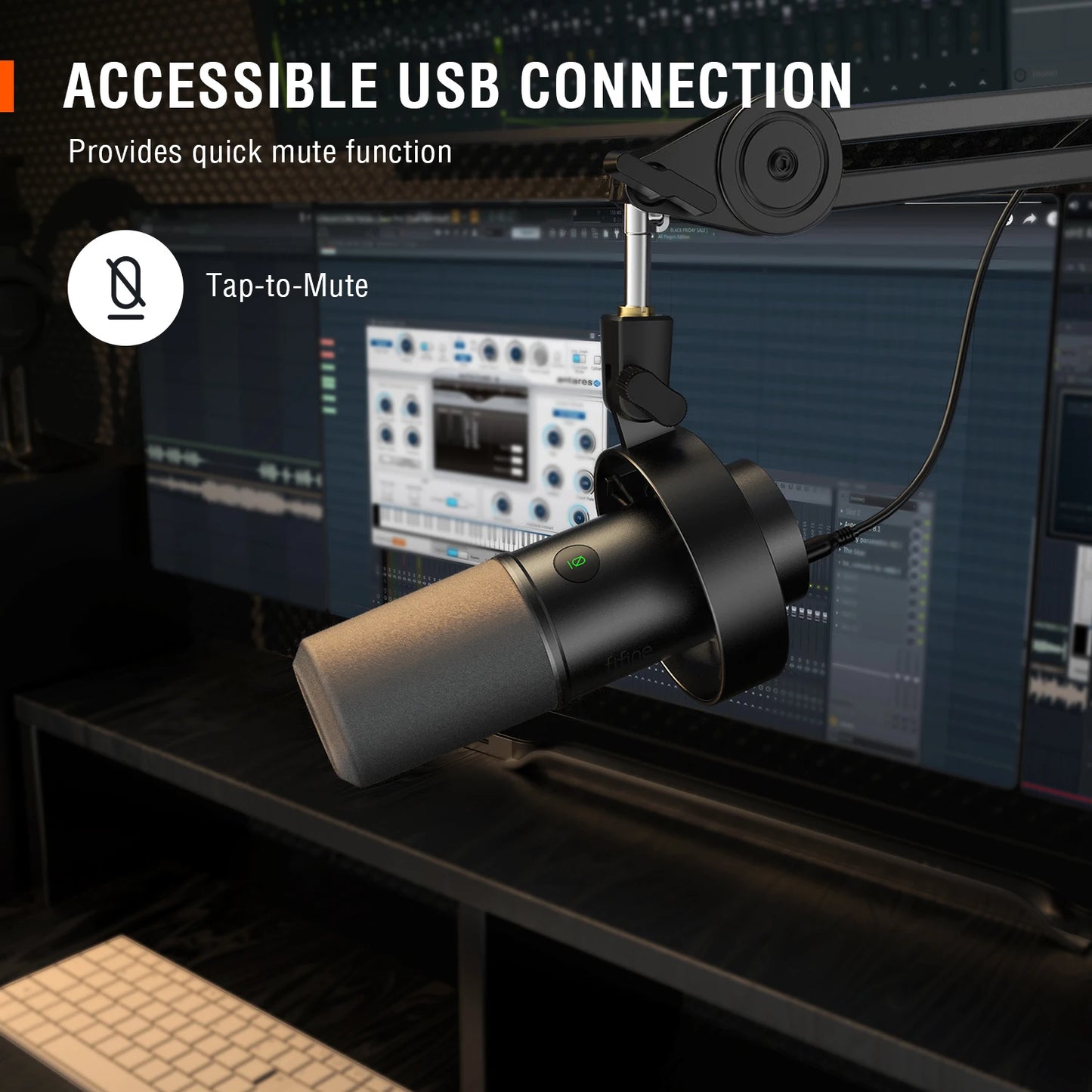 USB/XLR Dynamic Microphone with Shock Mount