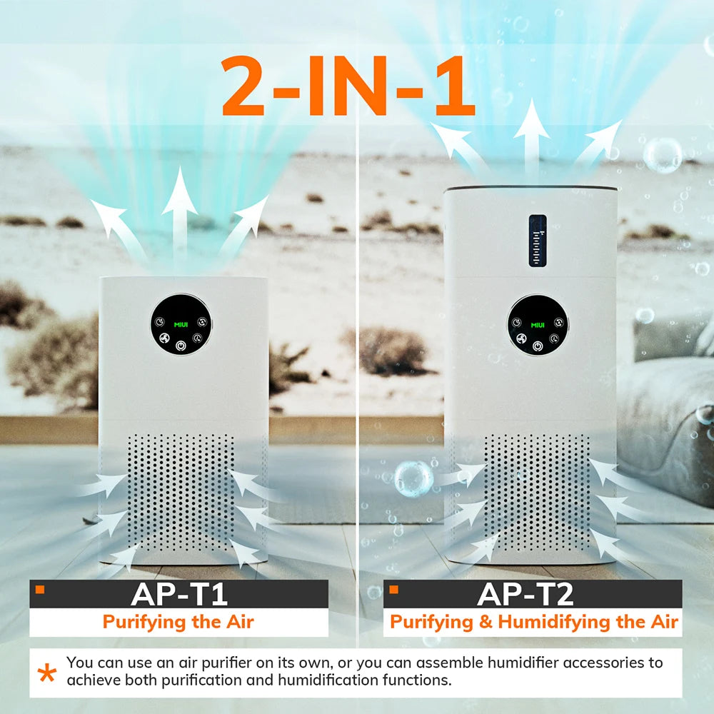 Air Purifier With Humidifier Combo For Home Allergies  H13