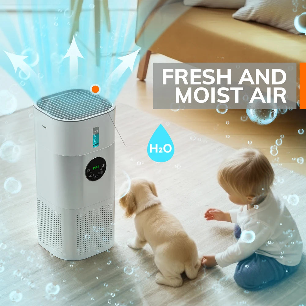 Air Purifier With Humidifier Combo For Home Allergies  H13