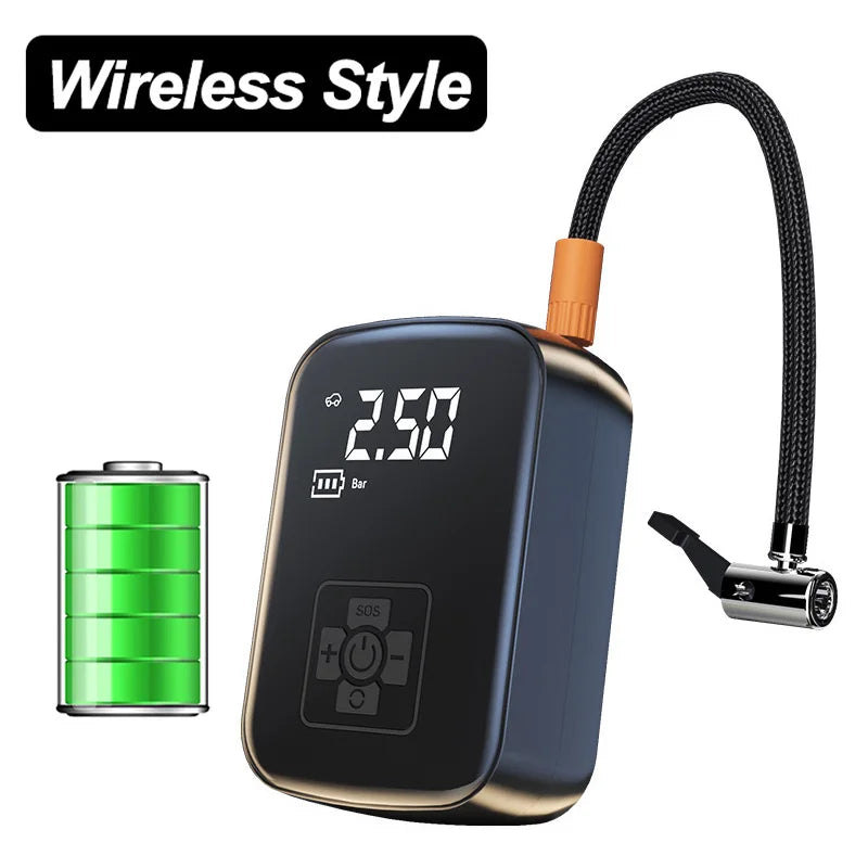 Ortable Wireless Tire Inflator for Motorcycle Bicycle Car