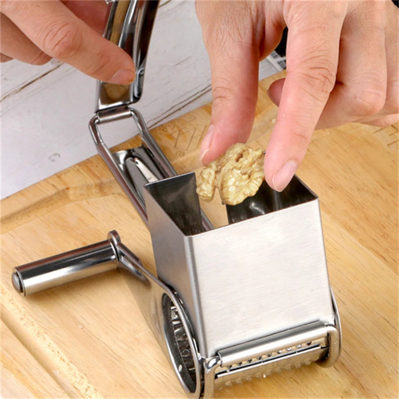 Portable Stainless Steel Rotating Cheese Grater