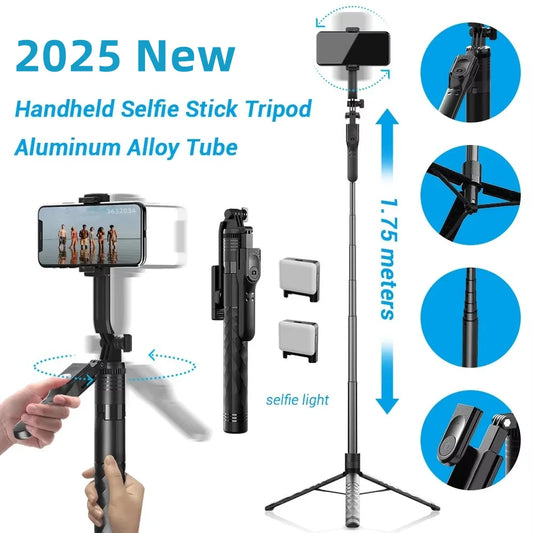 Wireless Selfie Stick Tripod Stand Foldable Monopod With Led Light